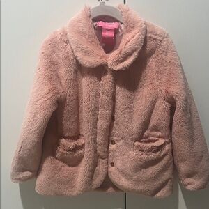 Isaac Mizrahi Pink Faux Fur Kids Puffer Jacket